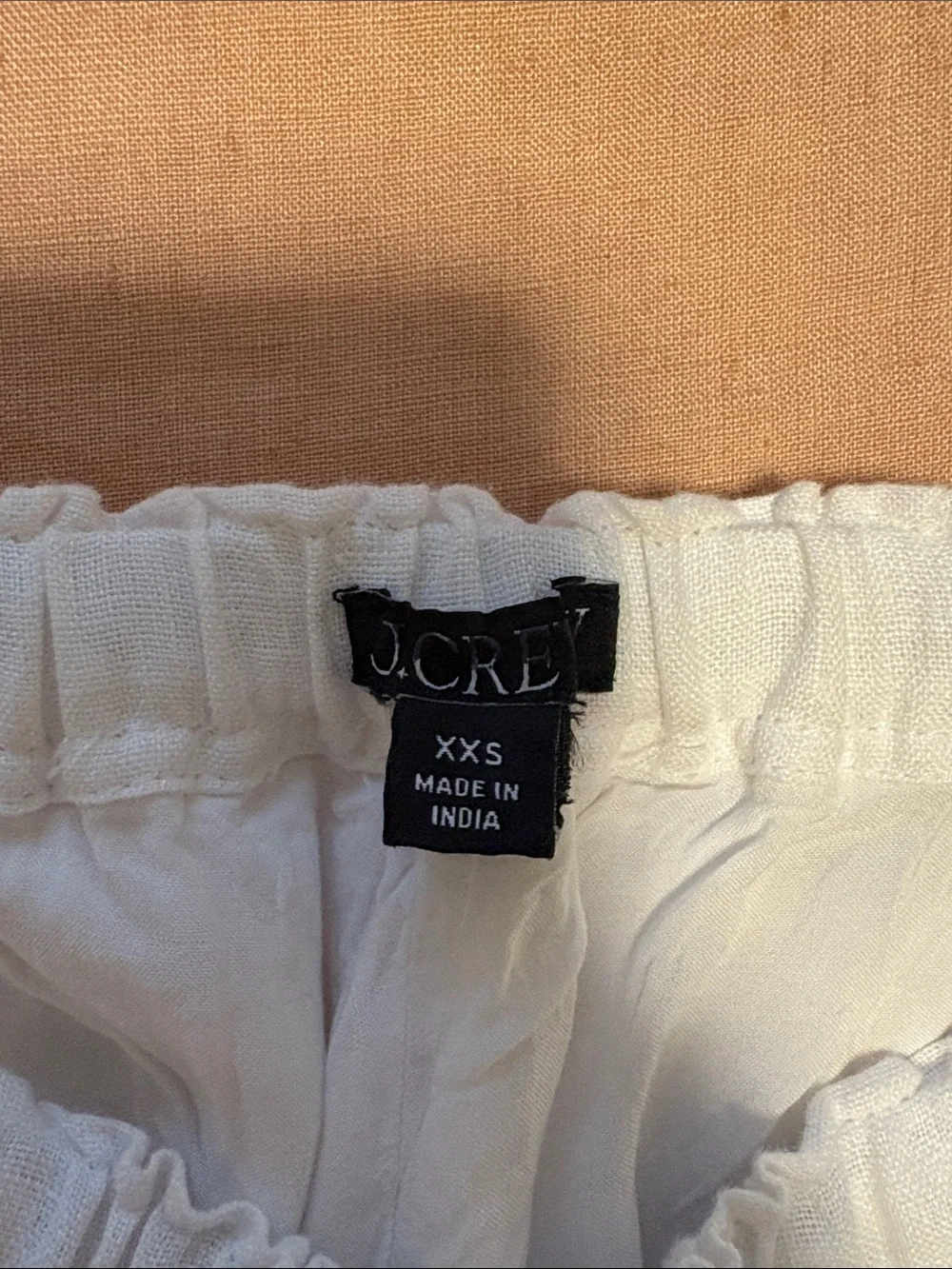 J. Crew NWT Soleil White Wide-Leg Linen Pants with Red Floral Embroidery XXS
